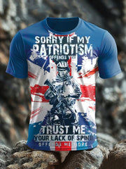 Men's British Veteran short sleeves T-shirt trupatriotic