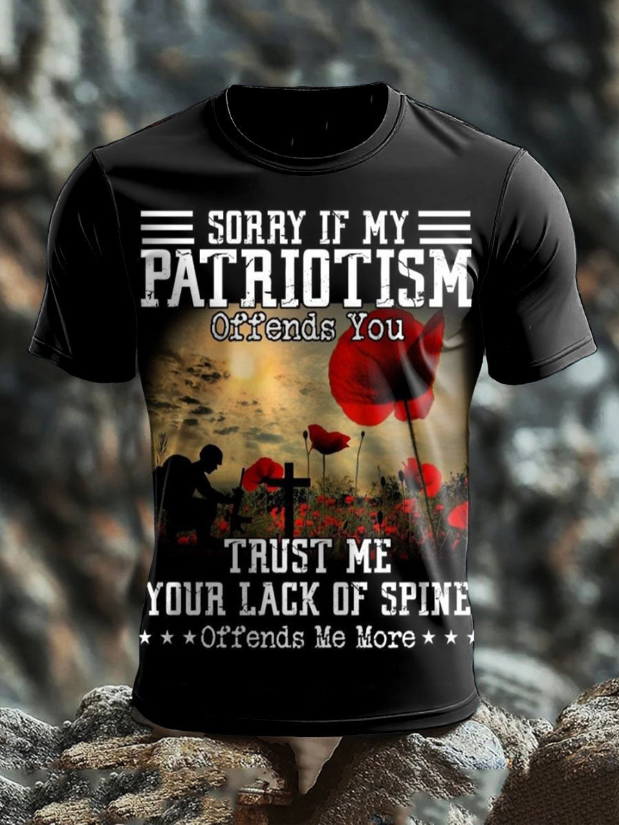 Men's British Veteran short sleeves T-shirt trupatriotic