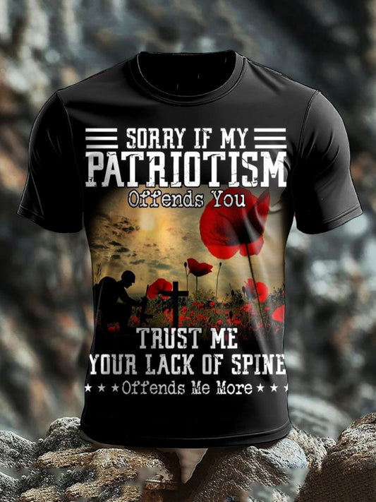 Men's British Veteran short sleeves T-shirt trupatriotic