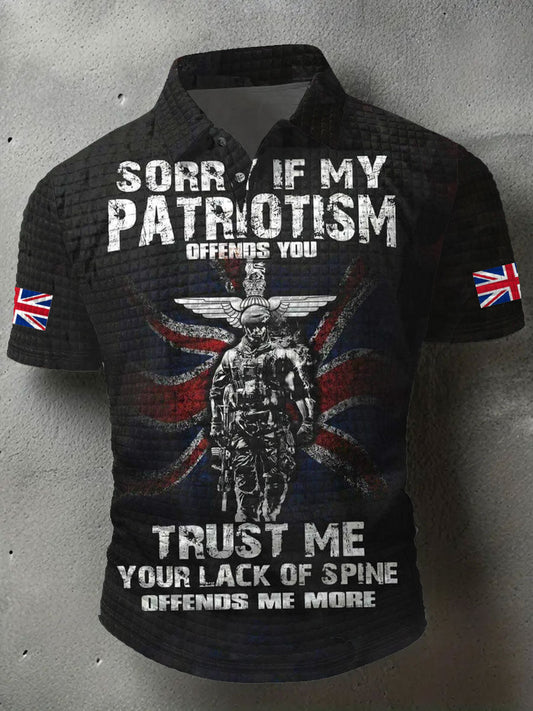 Men's British Veteran short sleeve shirt trupatriotic