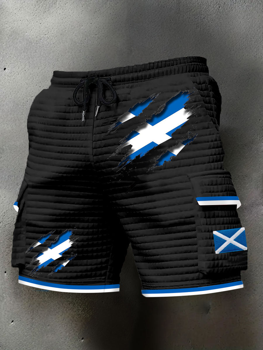 Men's Scotland Flag Proud The Brave Printed Shorts trupatriotic