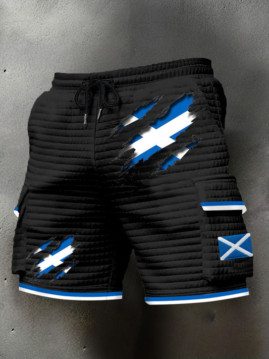 Men's Scotland Flag Proud The Brave Printed Shorts trupatriotic