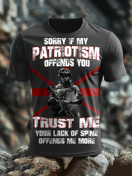 Men's British Veteran short sleeves T-shirt trupatriotic