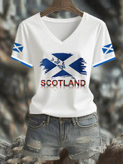 Women's  Scottish Flag  Short Sleeve T-shirt trupatriotic