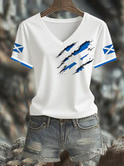 Women's  Scottish Flag  Short Sleeve T-shirt trupatriotic
