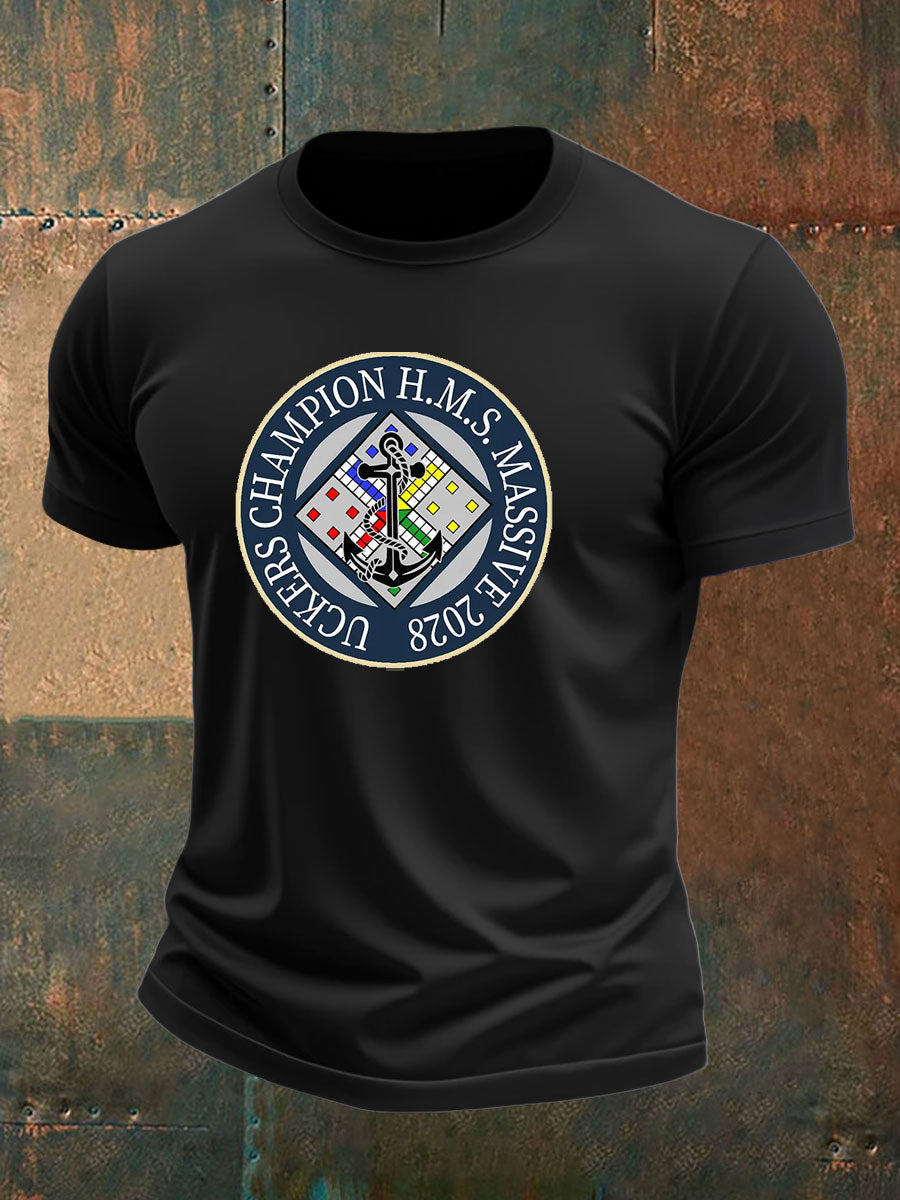 Men's british veteran imitation cotton short-sleeved T-shirt trupatriotic