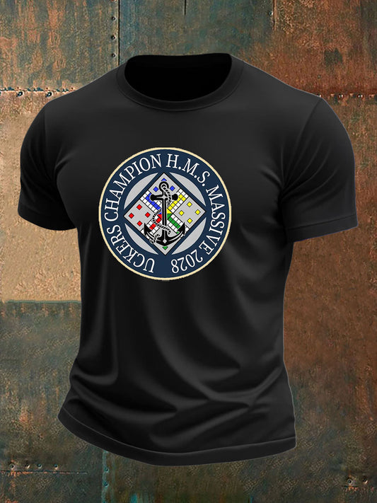 Men's british veteran imitation cotton short-sleeved T-shirt trupatriotic