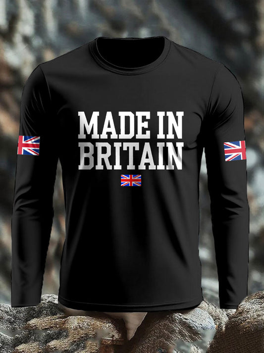 Men's UK Flag Lion Printed Casual Tops trupatriotic
