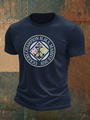 Men's british veteran imitation cotton short-sleeved T-shirt trupatriotic