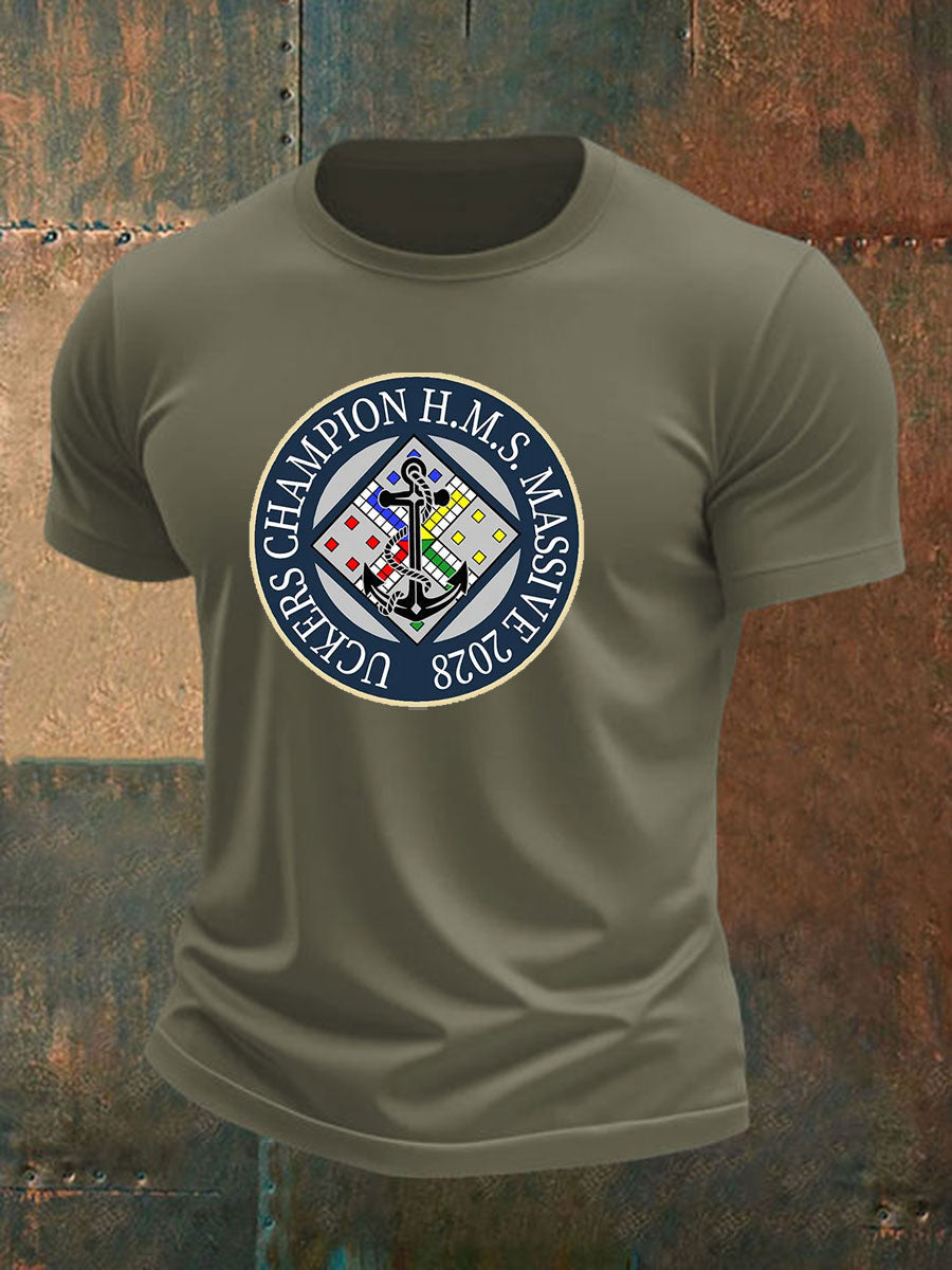 Men's british veteran imitation cotton short-sleeved T-shirt trupatriotic