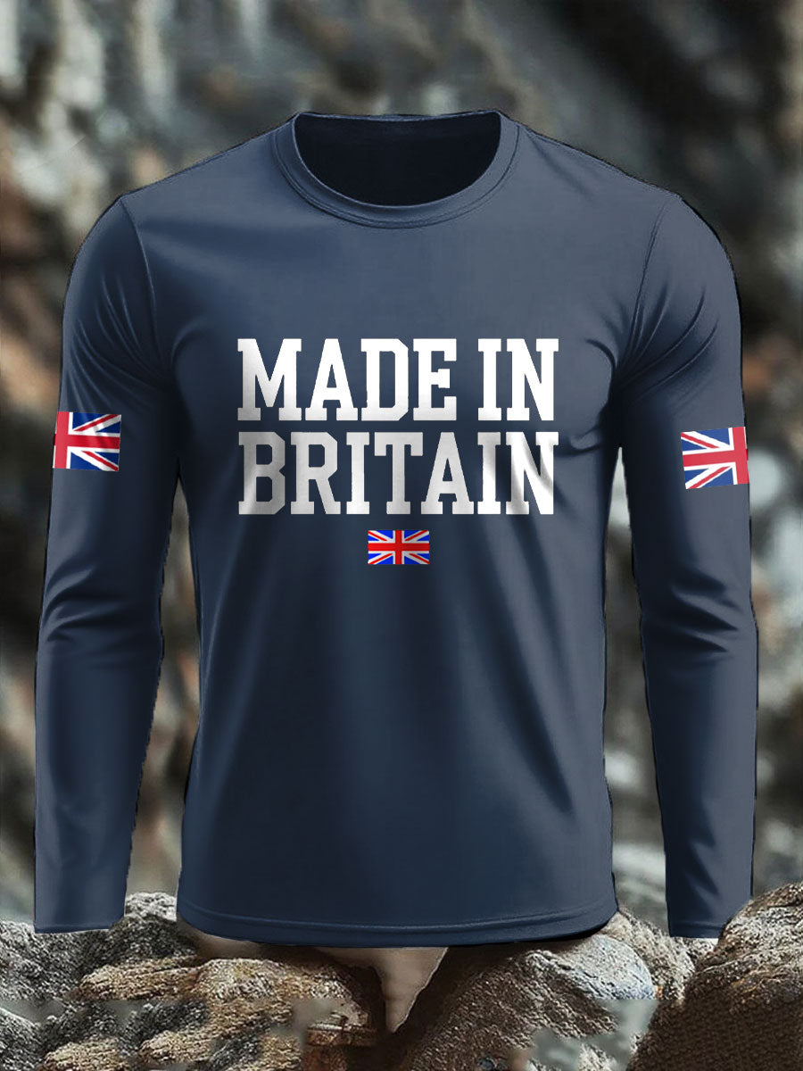 Men's UK Flag Lion Printed Casual Tops trupatriotic