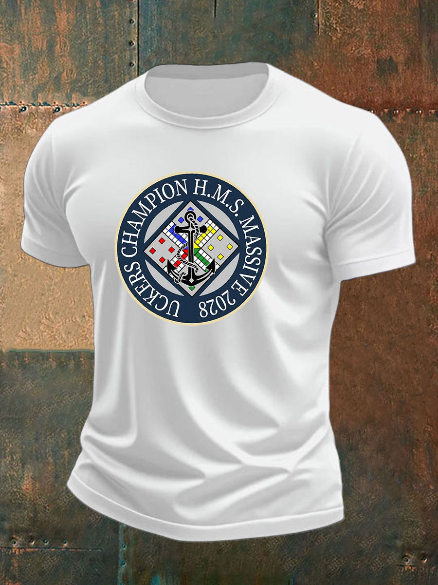 Men's british veteran imitation cotton short-sleeved T-shirt trupatriotic
