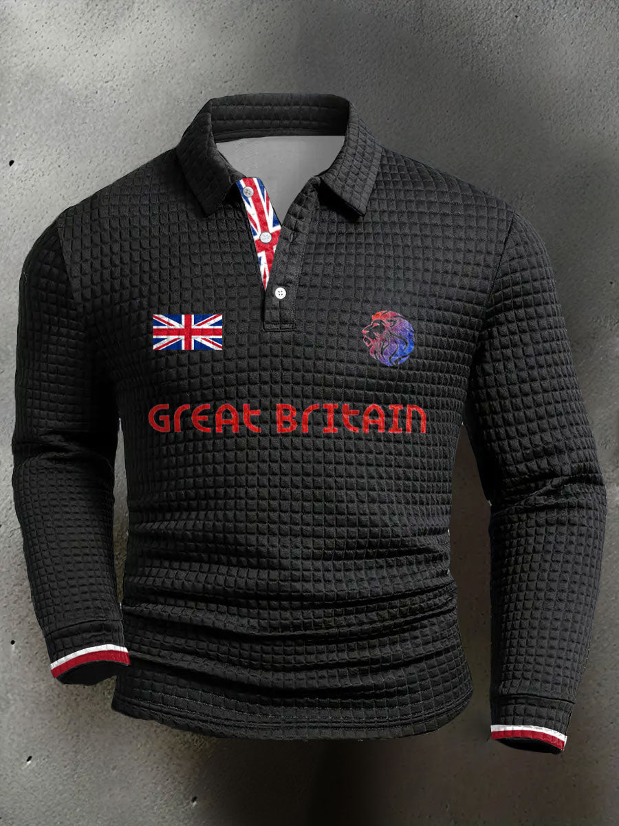 Men's UK Flag Printed Casual Tops trupatriotic