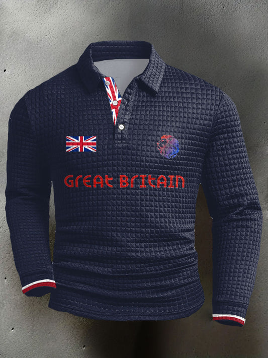Men's UK Flag Printed Casual Tops trupatriotic