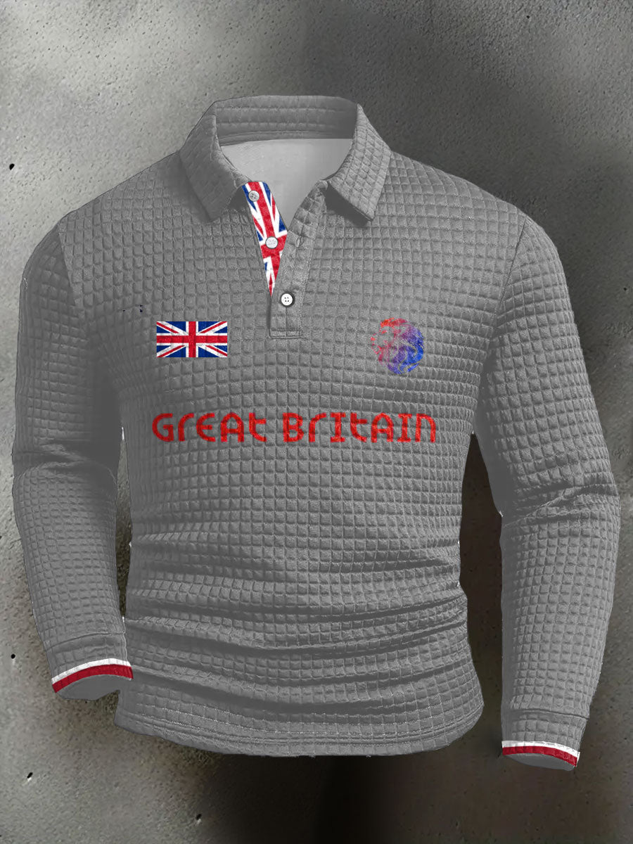 Men's UK Flag Printed Casual Tops trupatriotic
