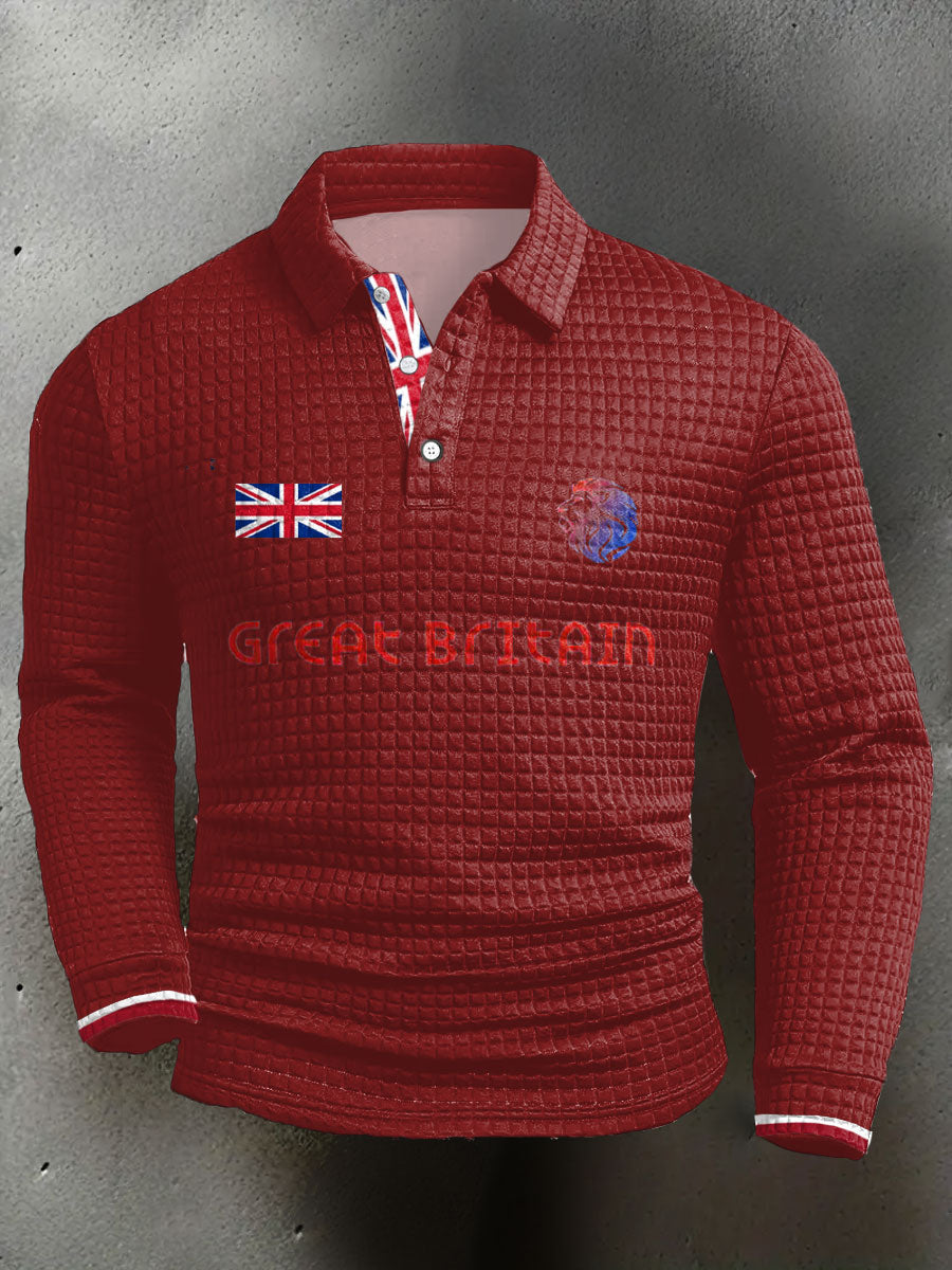 Men's UK Flag Printed Casual Tops trupatriotic