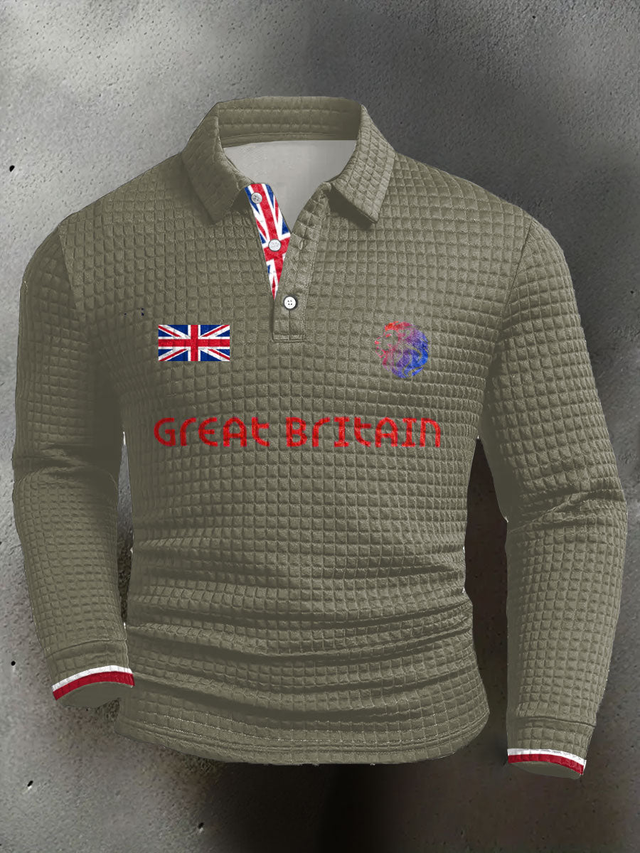 Men's UK Flag Printed Casual Tops trupatriotic