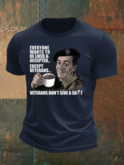 Men's British humor imitation cotton short-sleeved T-shirt trupatriotic