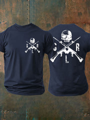 Men's British Veteran imitation cotton short-sleeved T-shirt trupatriotic