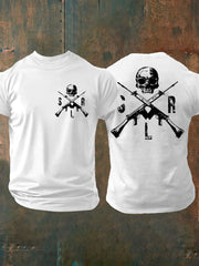 Men's British Veteran imitation cotton short-sleeved T-shirt trupatriotic
