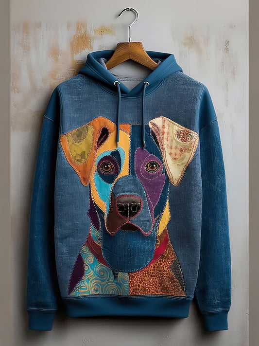 Men's Animal Dog  Drop-Shoulder Hoodie (No Pockets) trupatriotic