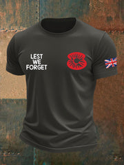 Men's British Veteran Printed imitation cotton short-sleeved T-shirt trupatriotic