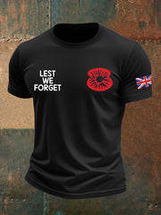 Men's British Veteran Printed imitation cotton short-sleeved T-shirt trupatriotic