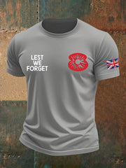 Men's British Veteran Printed imitation cotton short-sleeved T-shirt trupatriotic