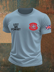 Men's British Veteran Printed imitation cotton short-sleeved T-shirt trupatriotic