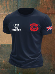 Men's British Veteran Printed imitation cotton short-sleeved T-shirt trupatriotic