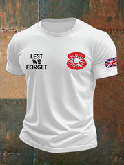 Men's British Veteran Printed imitation cotton short-sleeved T-shirt trupatriotic