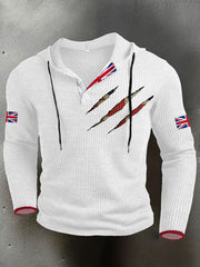 Men's UK Flag Printed Hoodie trupatriotic
