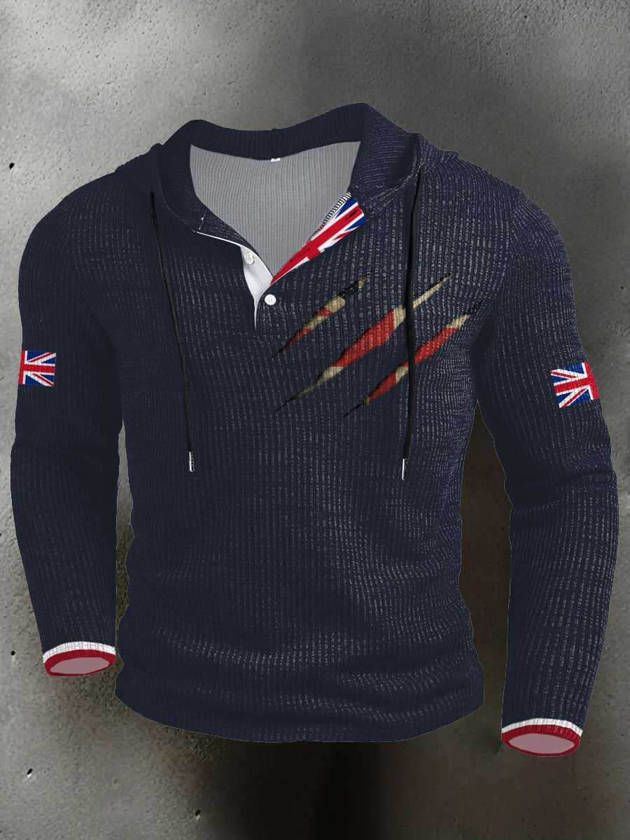 Men's UK Flag Printed Hoodie trupatriotic