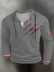Men's UK Flag Printed Hoodie trupatriotic