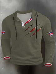 Men's UK Flag Printed Hoodie trupatriotic