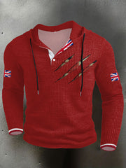 Men's UK Flag Printed Hoodie trupatriotic