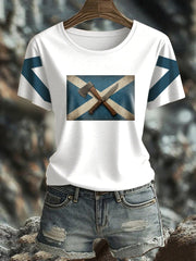 Women's Girl's Power Scotland Printed T-shirt trupatriotic