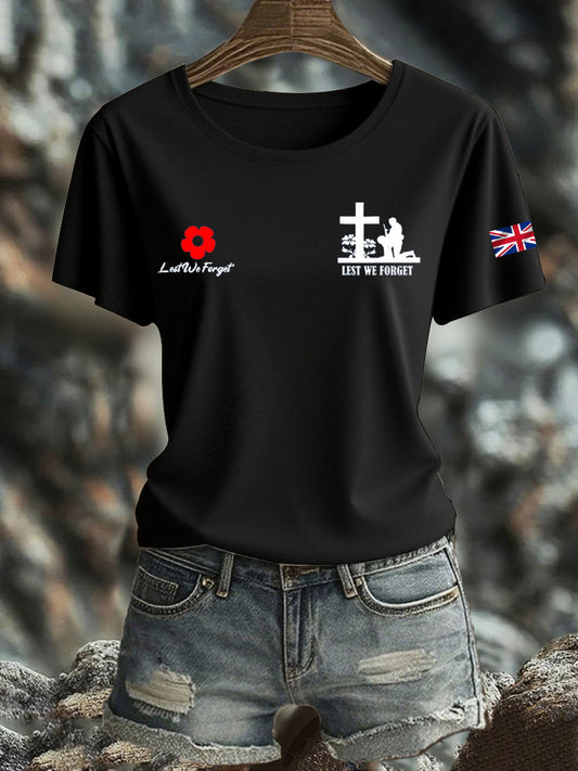 Women's British Veteran Iron On Short Sleeve T-Shirt trupatriotic