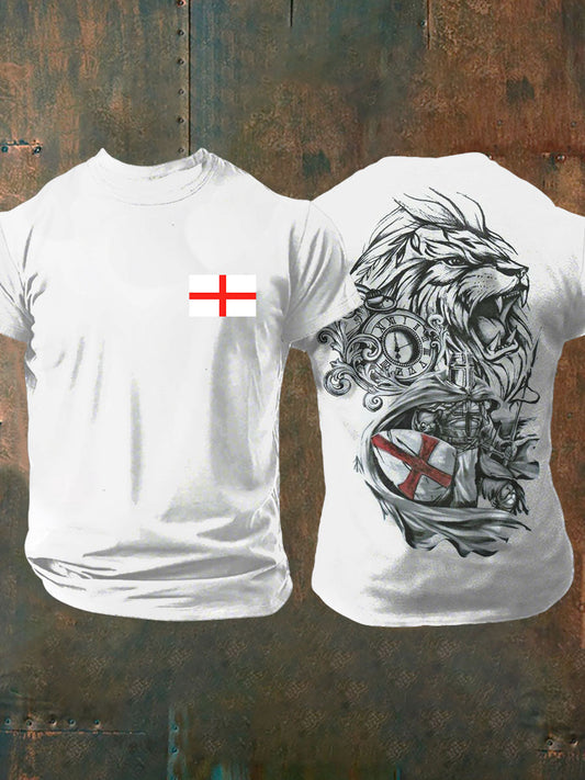 Men's English Crusaders Printed short sleeves t-shirt trupatriotic