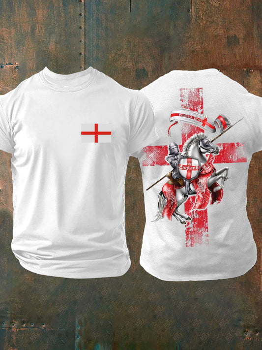Men's United Kingdom England imitation cotton short-sleeved T-shirt trupatriotic