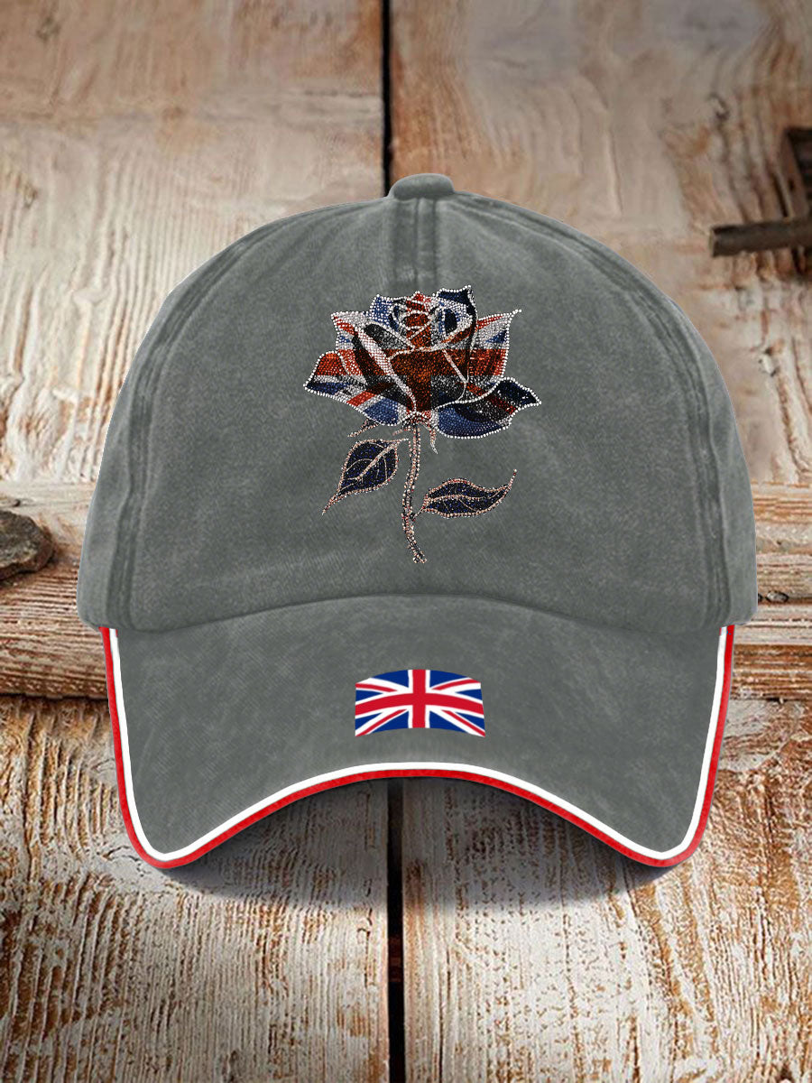 Unisex UK Flag Art Printed Hat trupatriotic