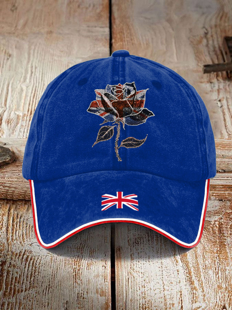 Unisex UK Flag Art Printed Hat trupatriotic