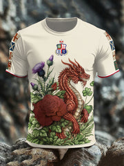 Men's UK Scotland England Northern Ireland Wales Flag Art Printed T-shirt trupatriotic