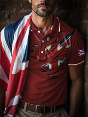 Men's UK Flag Art Printed Casual Tops trupatriotic