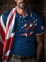 Men's UK Flag Art Printed Casual Tops trupatriotic
