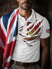 Men's UK Flag Art Printed Casual Tops trupatriotic