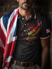 Men's UK Flag Art Printed Casual Tops trupatriotic