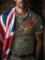 Men's UK Flag Art Printed Casual Tops trupatriotic