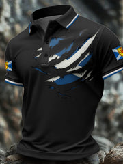 Men's Scotland Flag Art Printed Casual Tops trupatriotic