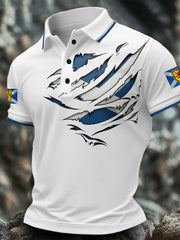 Men's Scotland Flag Art Printed Casual Tops trupatriotic